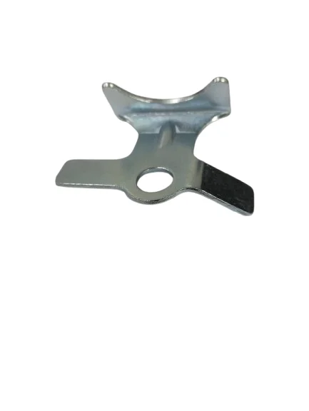 Slotted steel centre stay bar for vehicle body panel support and alignment.
